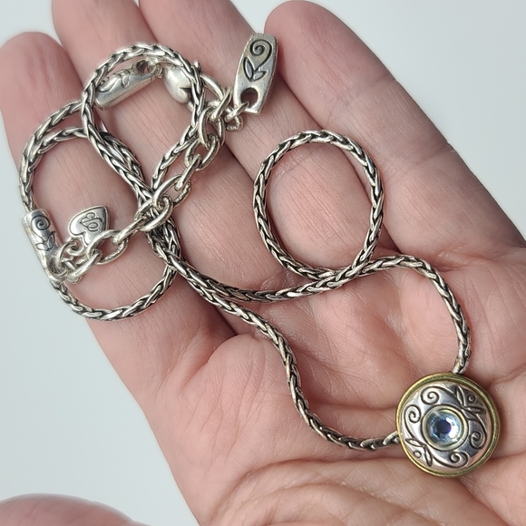 Brighton "Celestial" Swarovski Blue Topaz Crystal Retired Neck! - Picture 11 of 14